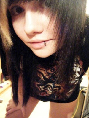 Emo Teens with great makeup. Amateur