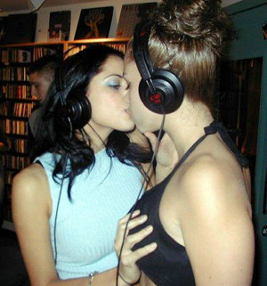 Not shy teen lesbians at party