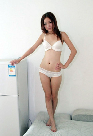 All natural little chinese teen with